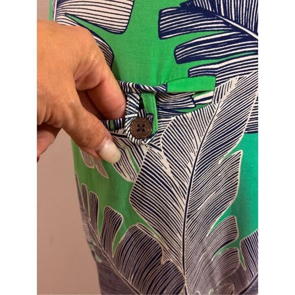 Tori Richard Tropical Hawaiian Palm Leaves Collared Short Sleeve Mini Dress XXS - Picture 2 of 10